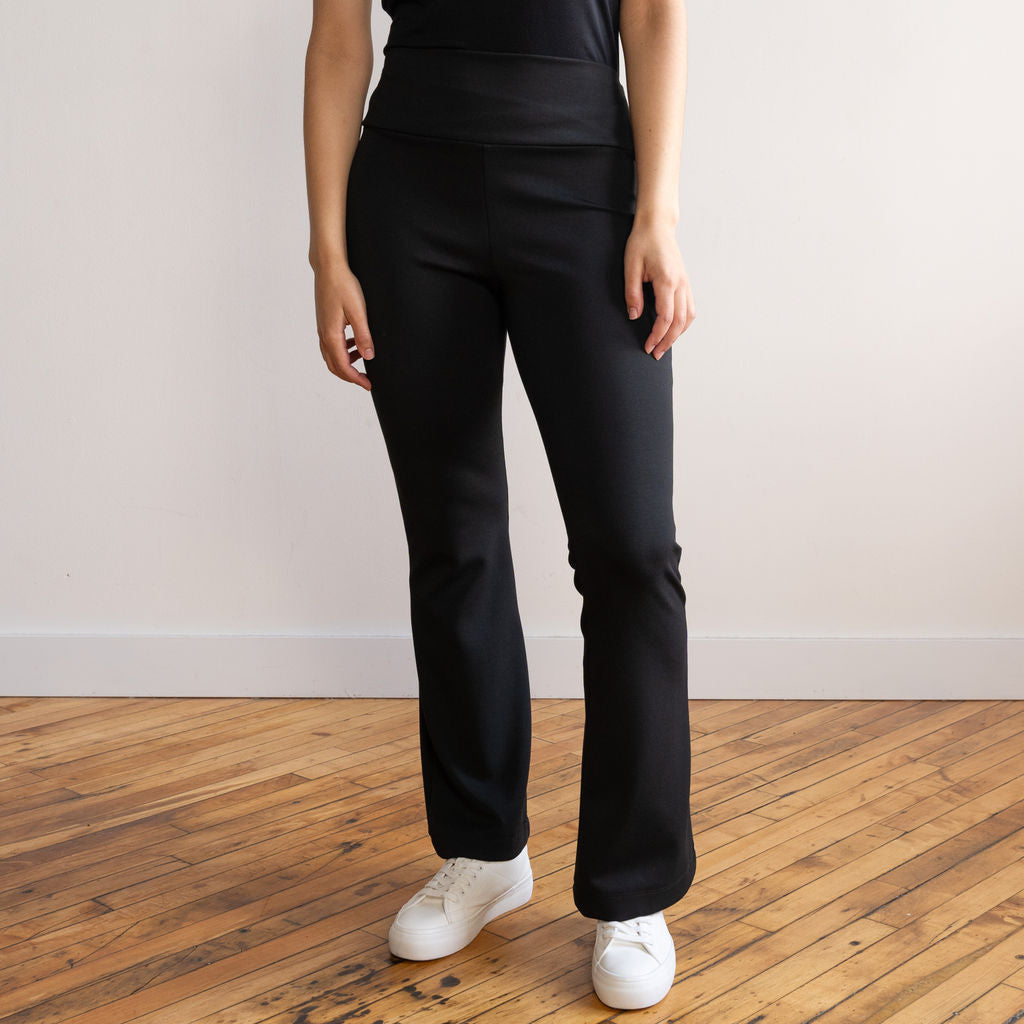 Jersey scuba flare trouser w/pockets – Boutique Noir Inc.