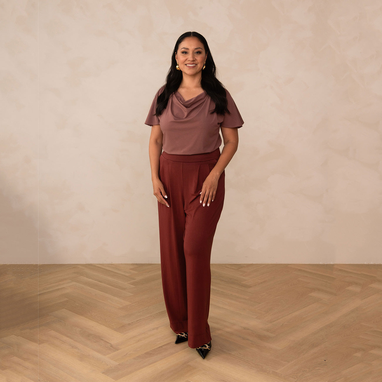 Wide leg pants with a high waist in Tencel and Organic Cotton Stretch –  Sandmaiden Sleepwear