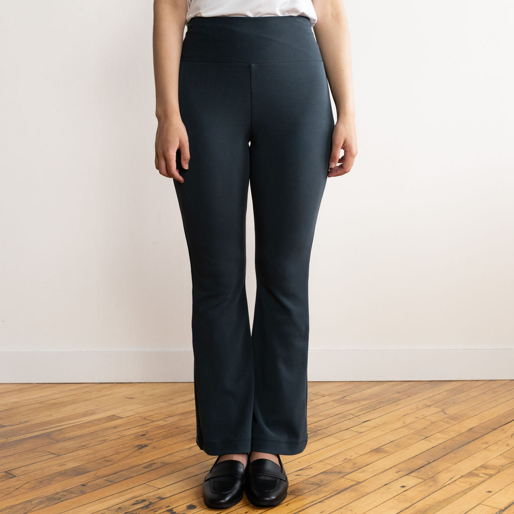 Two-way Organic Cotton Yoga Pants in Black -  Canada